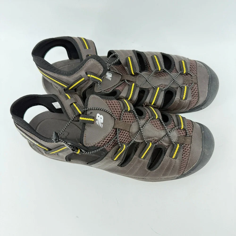 New Balance M2040BR Sandals Mens 15W Brown Closed Toe Hiking Trail Bungee